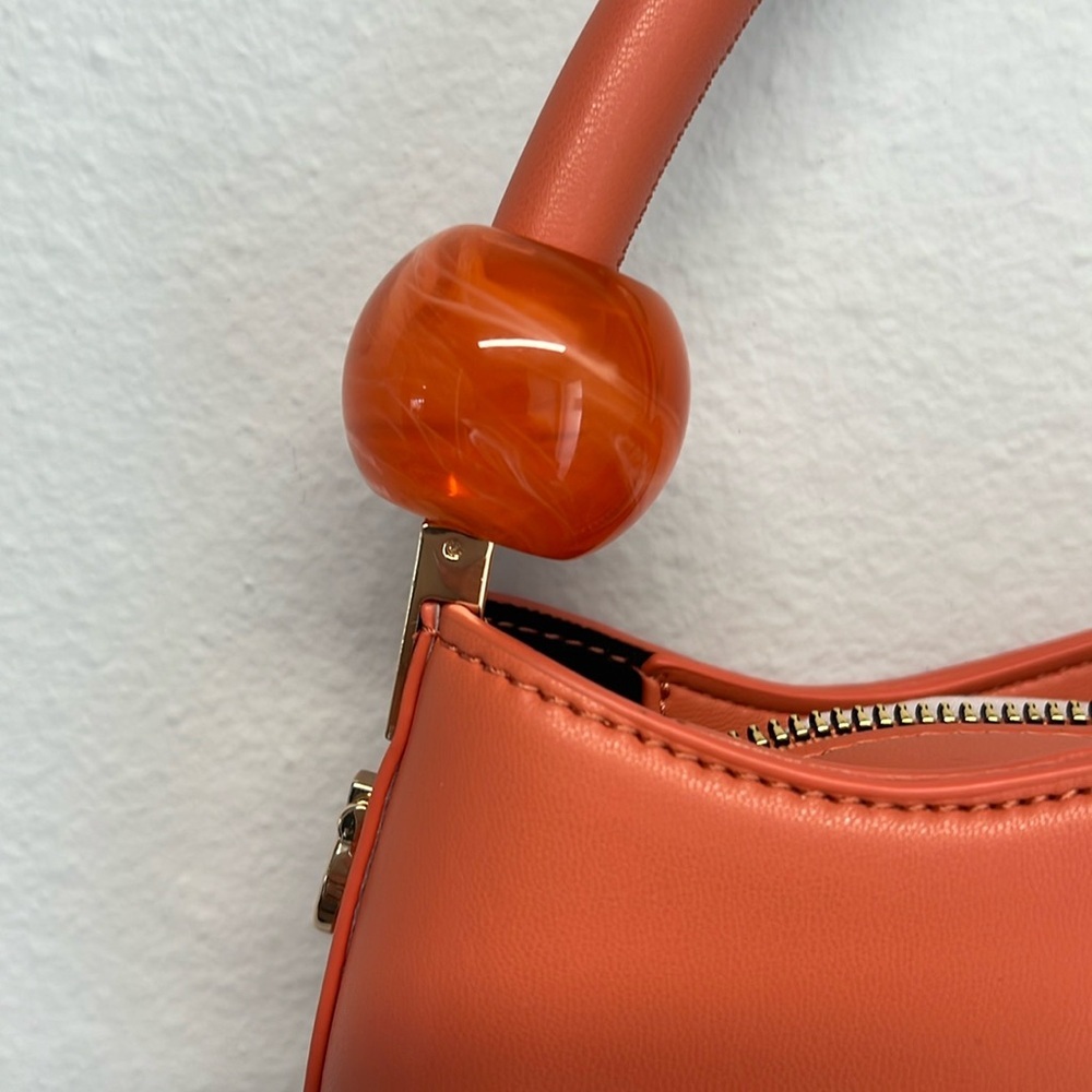 Melie Bianco | Jennie Recycled Vegan Crossbody Bag In Coral - Picture 4 of 10